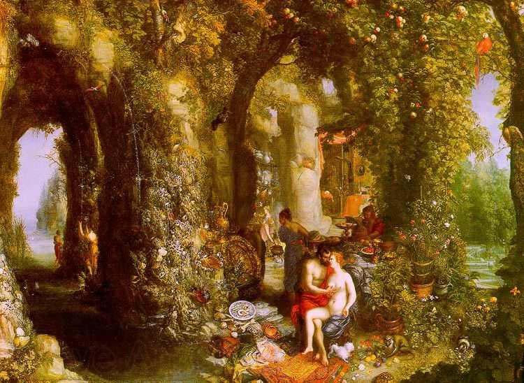 Jan Brueghel Jan Brueghel the Elder, A Fantastic cave with Odysseus and Calypso